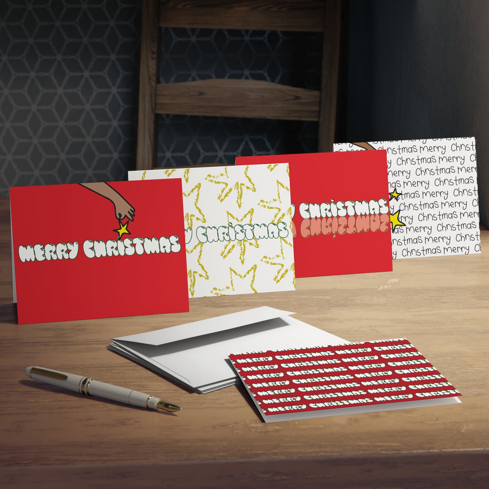 Bubble Christmas Cards (5-Pack)