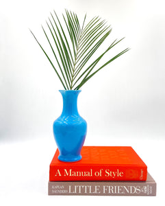 Azure ceramic vase