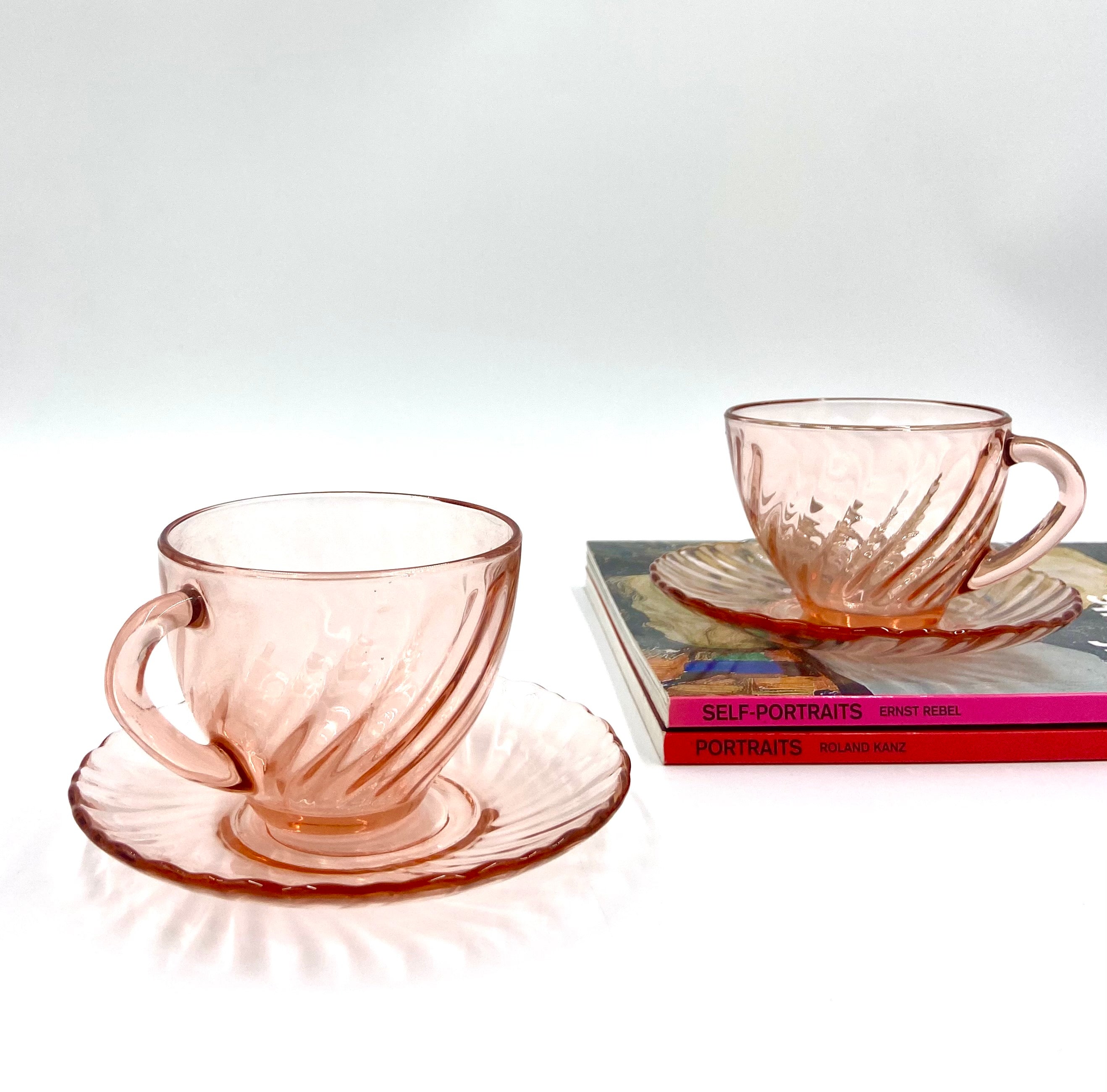 Pink Teacup with Saucer (1 in stock)
