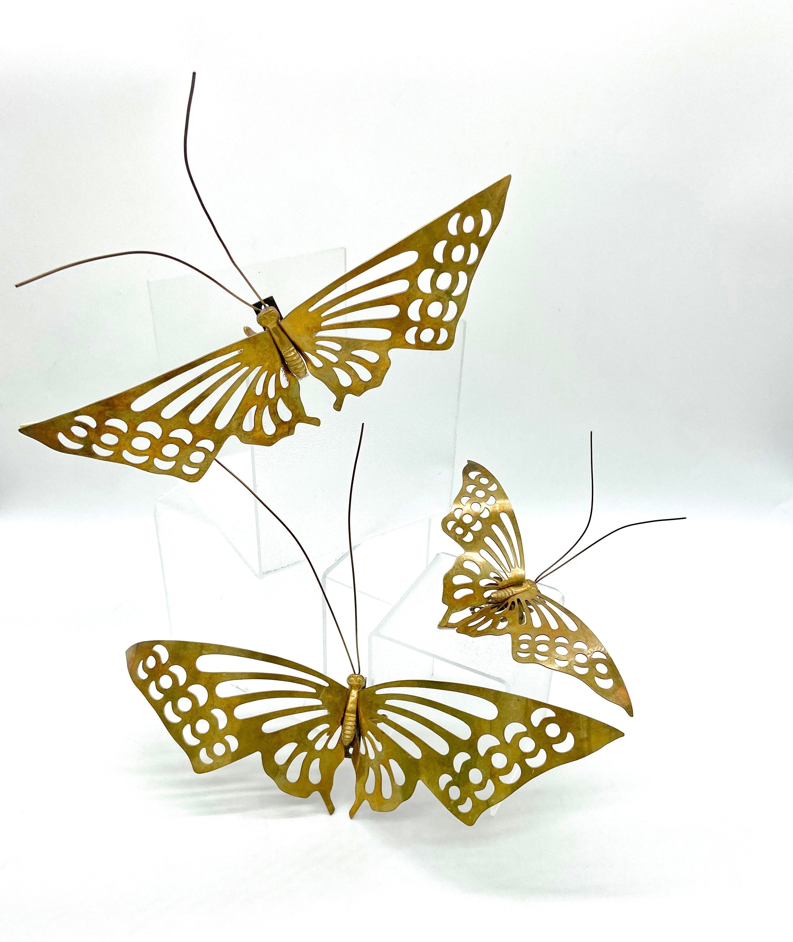 Set of 3 Brass Butterflies – Good Thanks LA